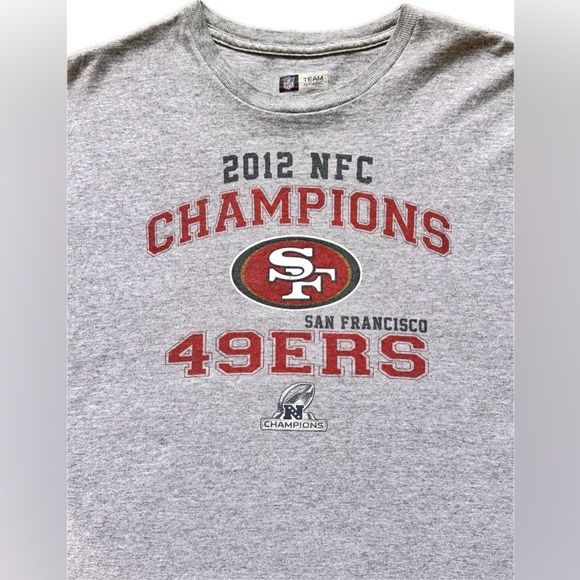 Nfl Team Other - 2012 NFL AUTHENTIC 49er Championship T-Shirt! Gray Heather Great PO Condition L